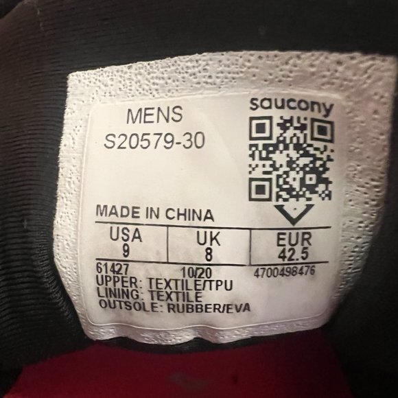 Men's Saucony Ride 13, Size 9 - Picture 6 of 6